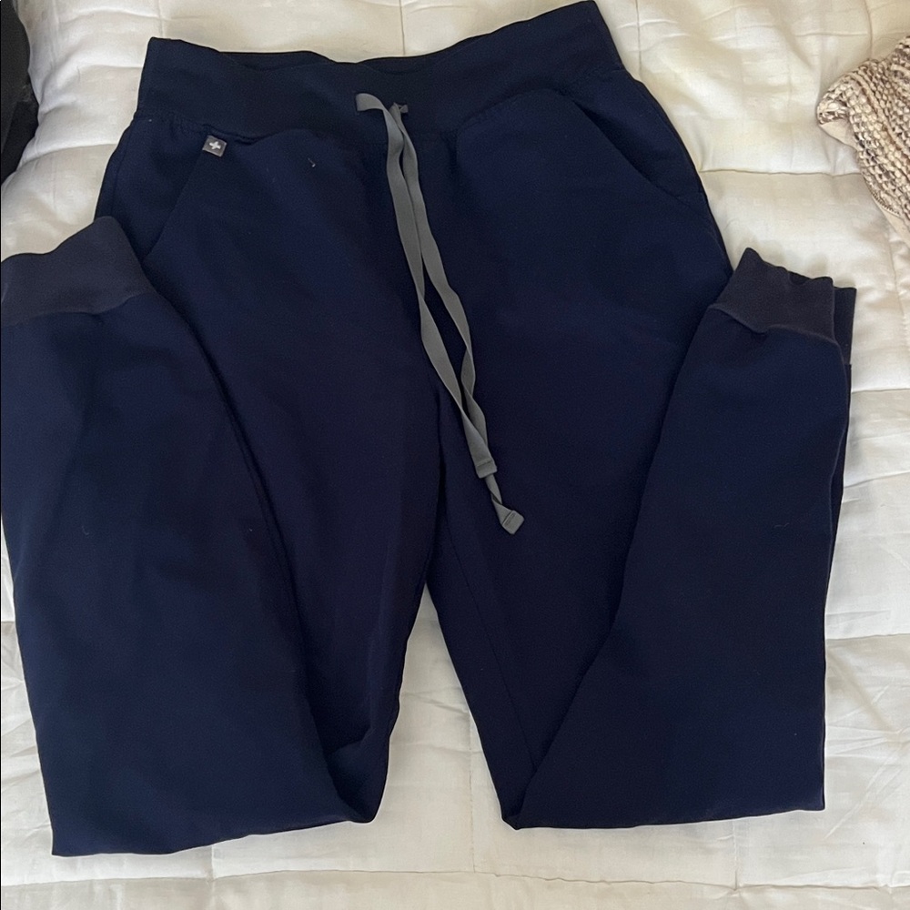 Figs Navy High Waisted Joggers